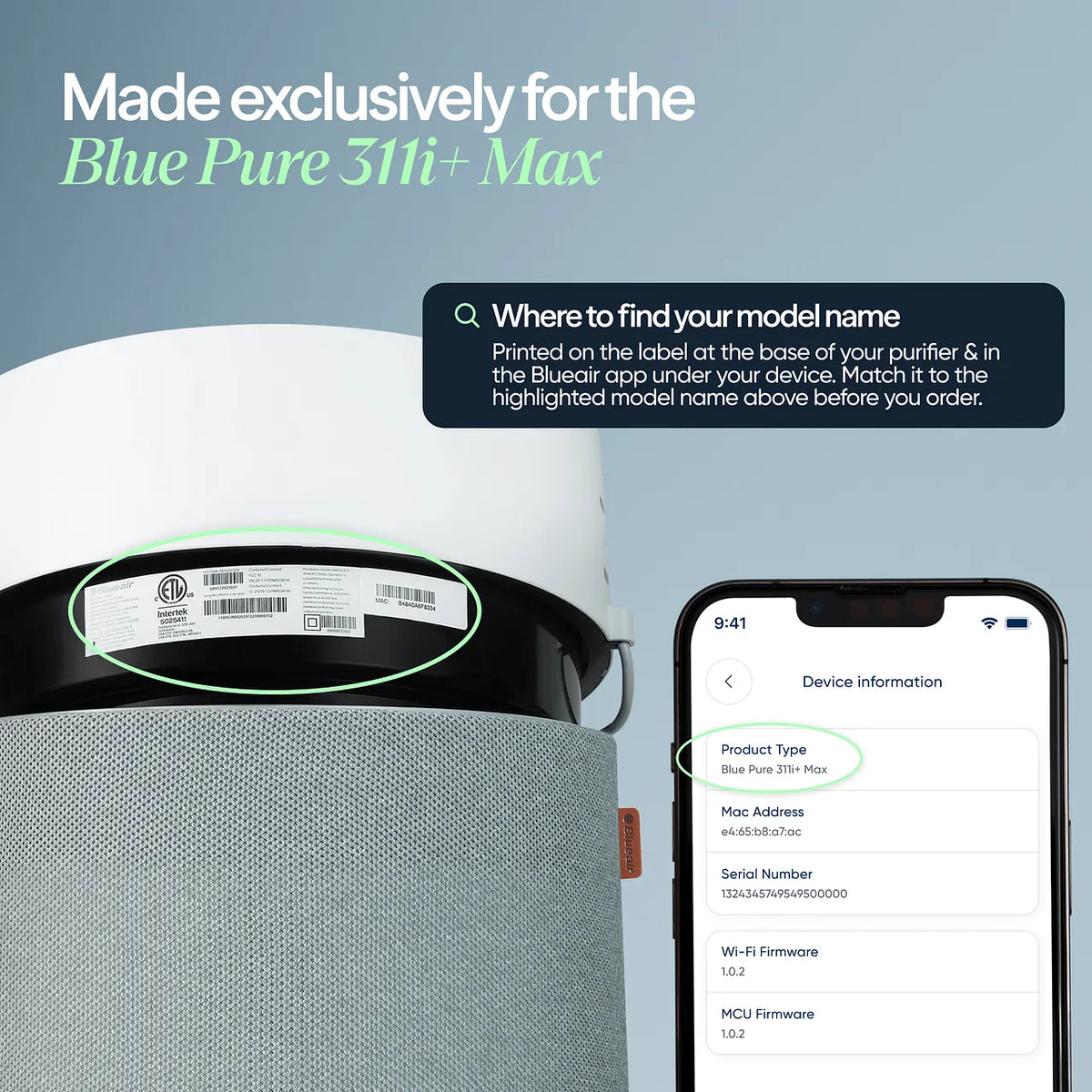 Blueair Blue Max Pure 3450i (311i+ Max) Ersatzfilter