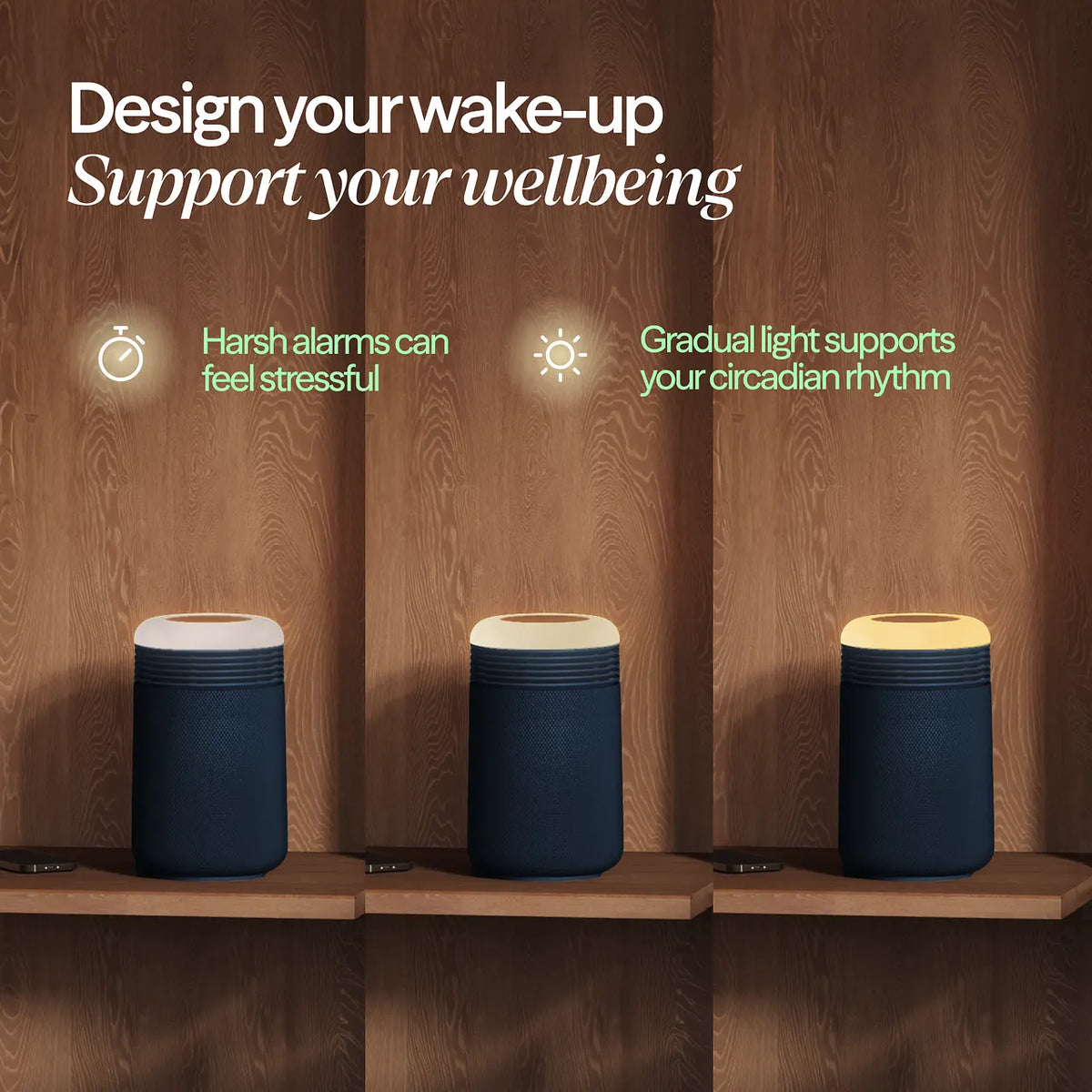 Blueair Mini Restful™ Luftreiniger mit integrierten Lichtwecker